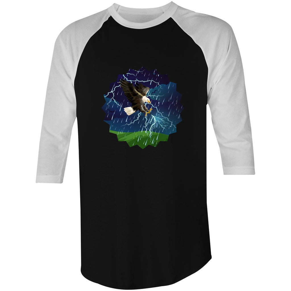 Lightning Eagle AS Colour Raglan - 3/4 Sleeve T-Shirt Ogo Merch