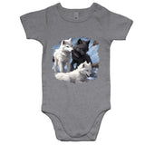 Three Wolves AS Colour Mini Me - Baby Onesie Romper Ogo Merch