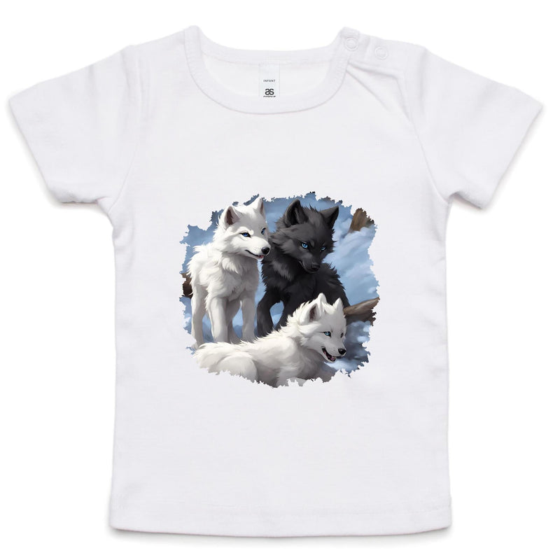 Three Wolves AS Colour Infant Wee Tee Ogo Merch