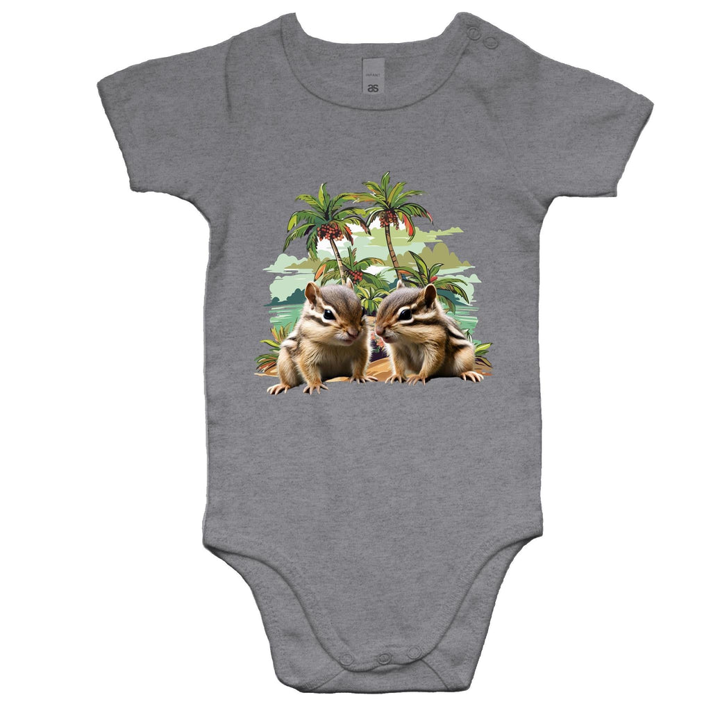 Beach Chipmunks AS Colour Mini Me - Baby Onesie Romper Ogo Merch