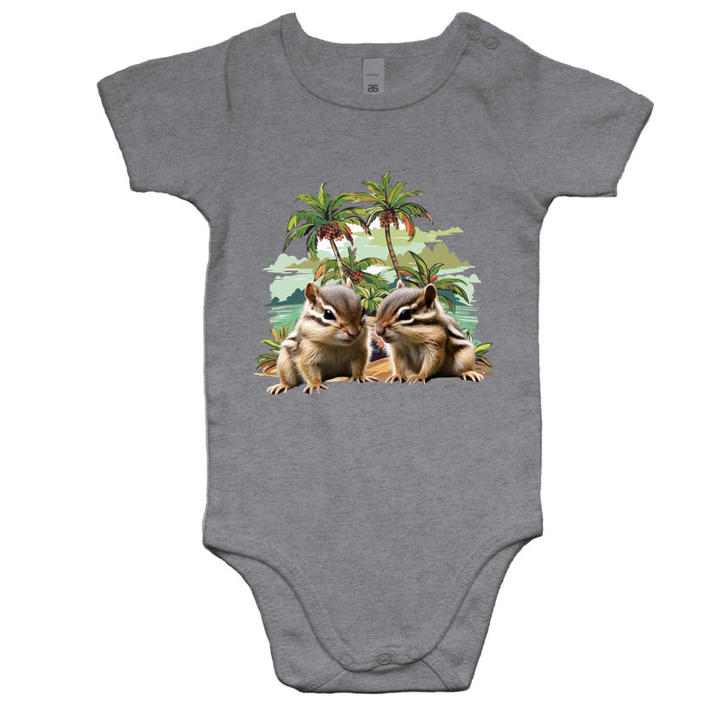 Beach Chipmunks AS Colour Mini Me - Baby Onesie Romper Ogo Merch