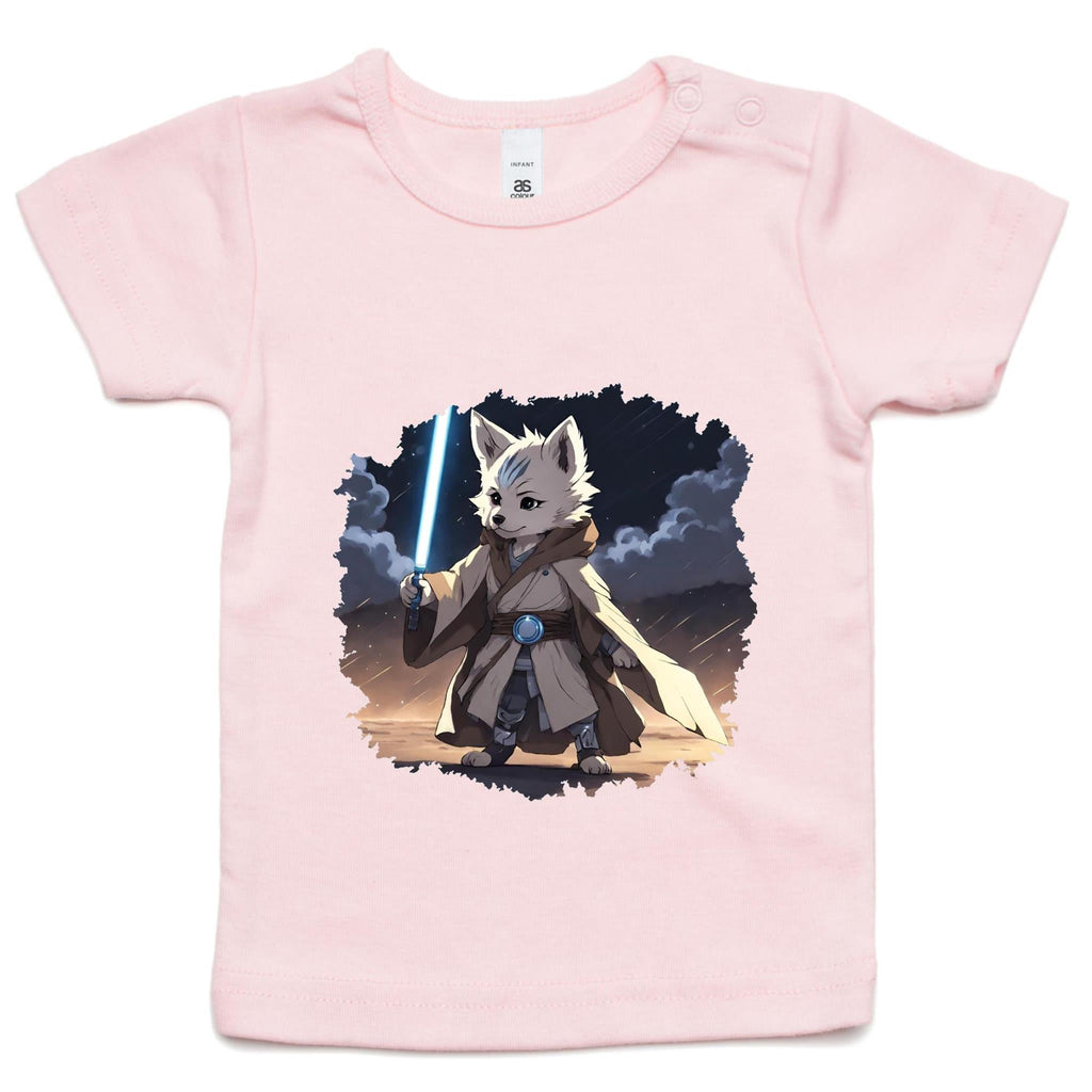 Wolf with Lightsaber AS Colour - Infant Wee Tee Ogo Merch