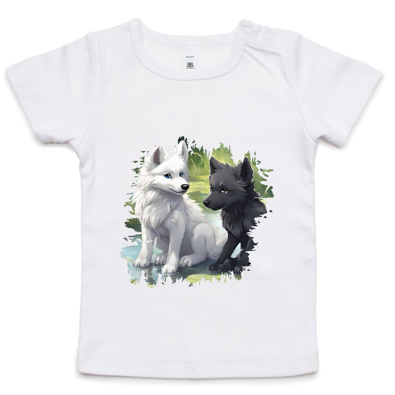 Two Wolves AS Colour Infant Wee Tee Ogo Merch