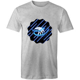 Blue Swirl Eagle AS Colour Staple - Mens T-Shirt Ogo Merch