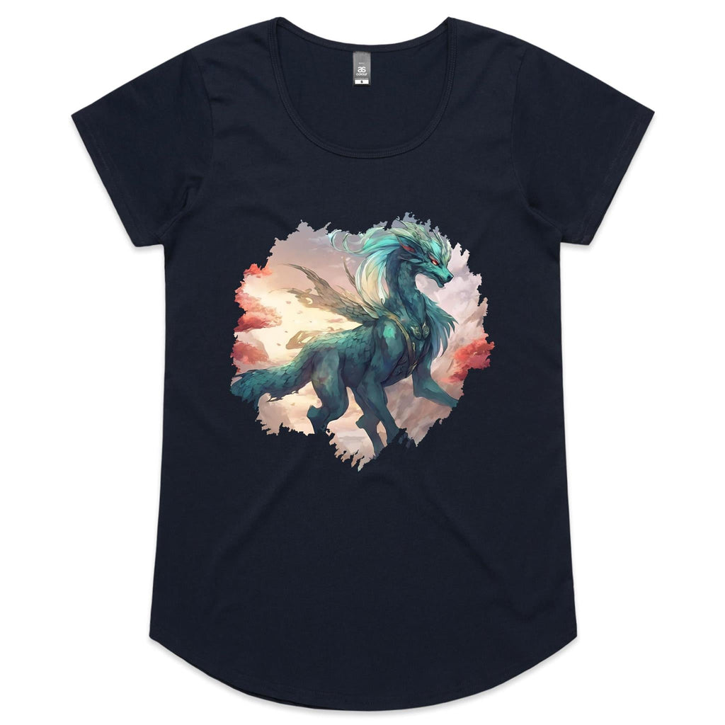 Beautiful Dragon AS Colour Mali Women's Scoop Neck TShirt Ogo Merch