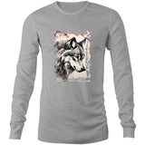 Wolf and Flowers AS Colour Base Mens Long Sleeve TShirt Ogo Merch