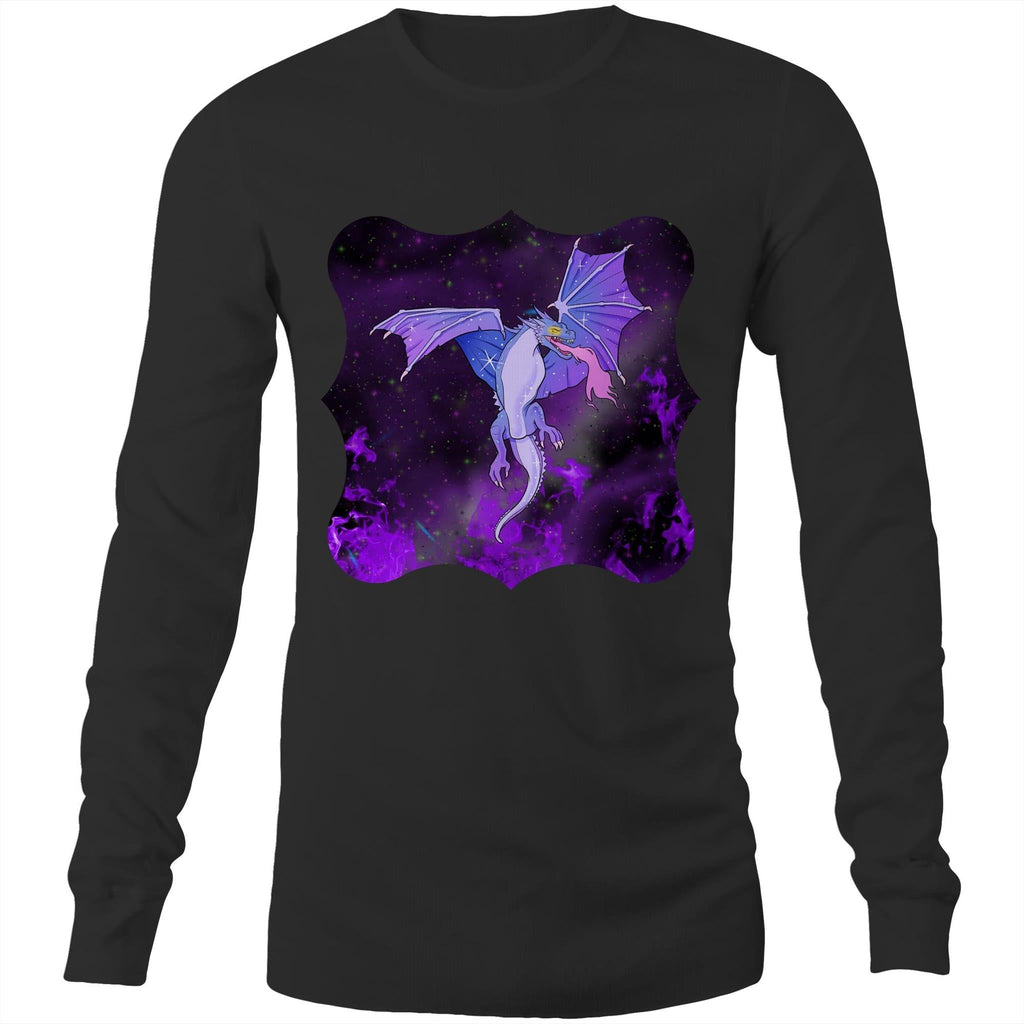 Purple Dragon AS Colour Base Mens Long Sleeve TShirt Ogo Merch