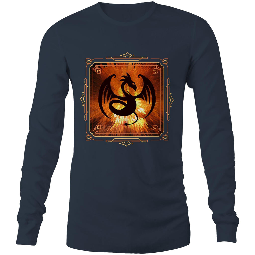 Volcanic Dragon AS Colour Base Mens Long Sleeve TShirt Ogo Merch
