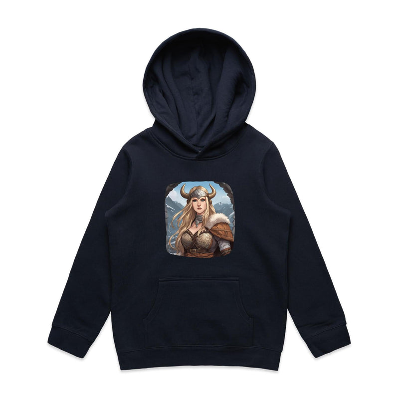 Viking Girl AS Colour - Youth Supply Hood Ogo Merch