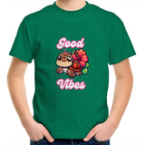Good Vibes Turtle AS Colour Kids Youth T-Shirt Ogo Merch