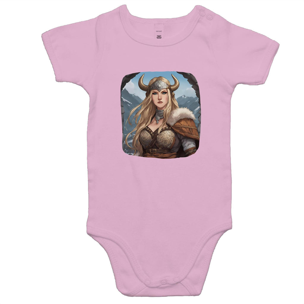 Viking Girl AS Colour Mini Me - Baby Onesie Romper Ogo Merch