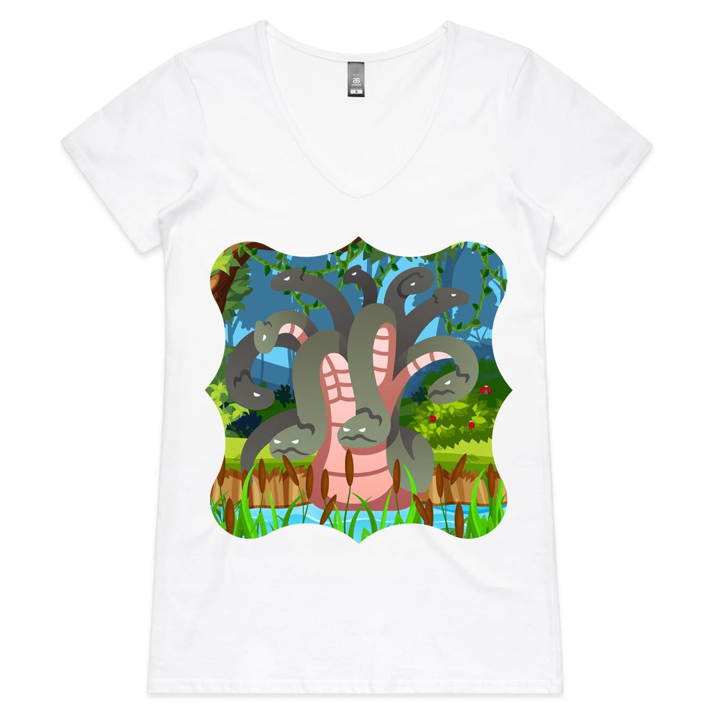 Swamp Hydra AS Colour Bevel Womens VNeck TShirt Ogo Merch