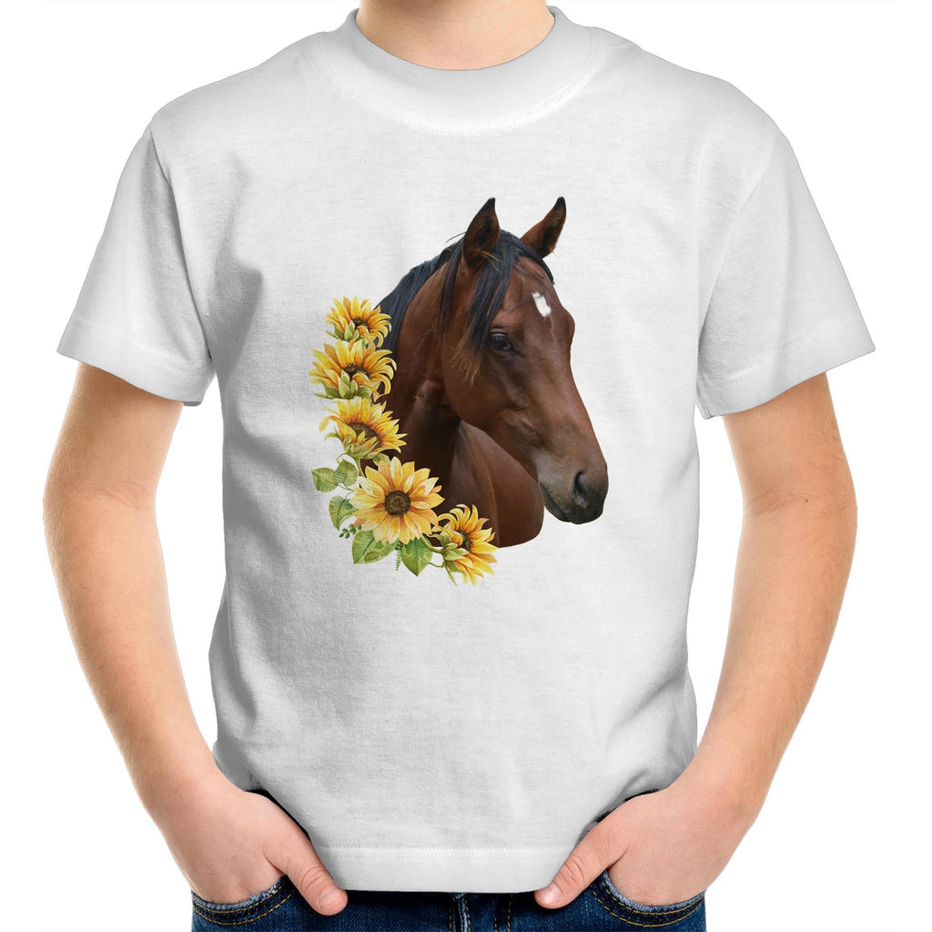 Sunflower Horse AS Colour Kids Youth T-Shirt Ogo Merch