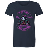 Meet my Family Angry Girl AS Colour - Women's Maple Tee Ogo Merch