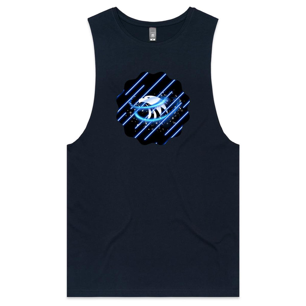Blue Swirl Eagle AS Colour Barnard - Mens Tank Top Tee Ogo Merch