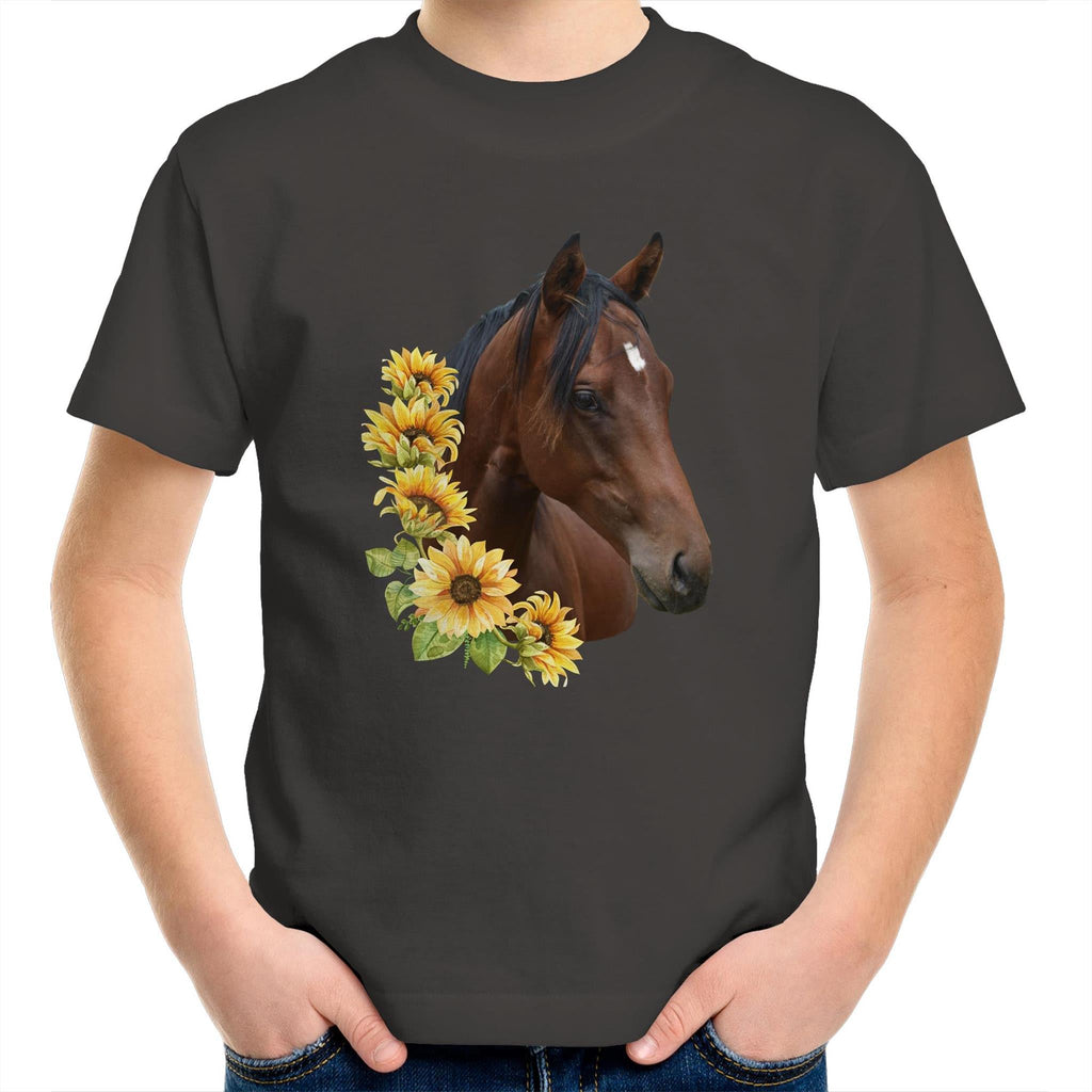 Sunflower Horse AS Colour Kids Youth T-Shirt Ogo Merch