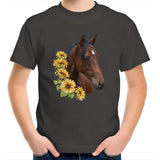 Sunflower Horse AS Colour Kids Youth T-Shirt Ogo Merch