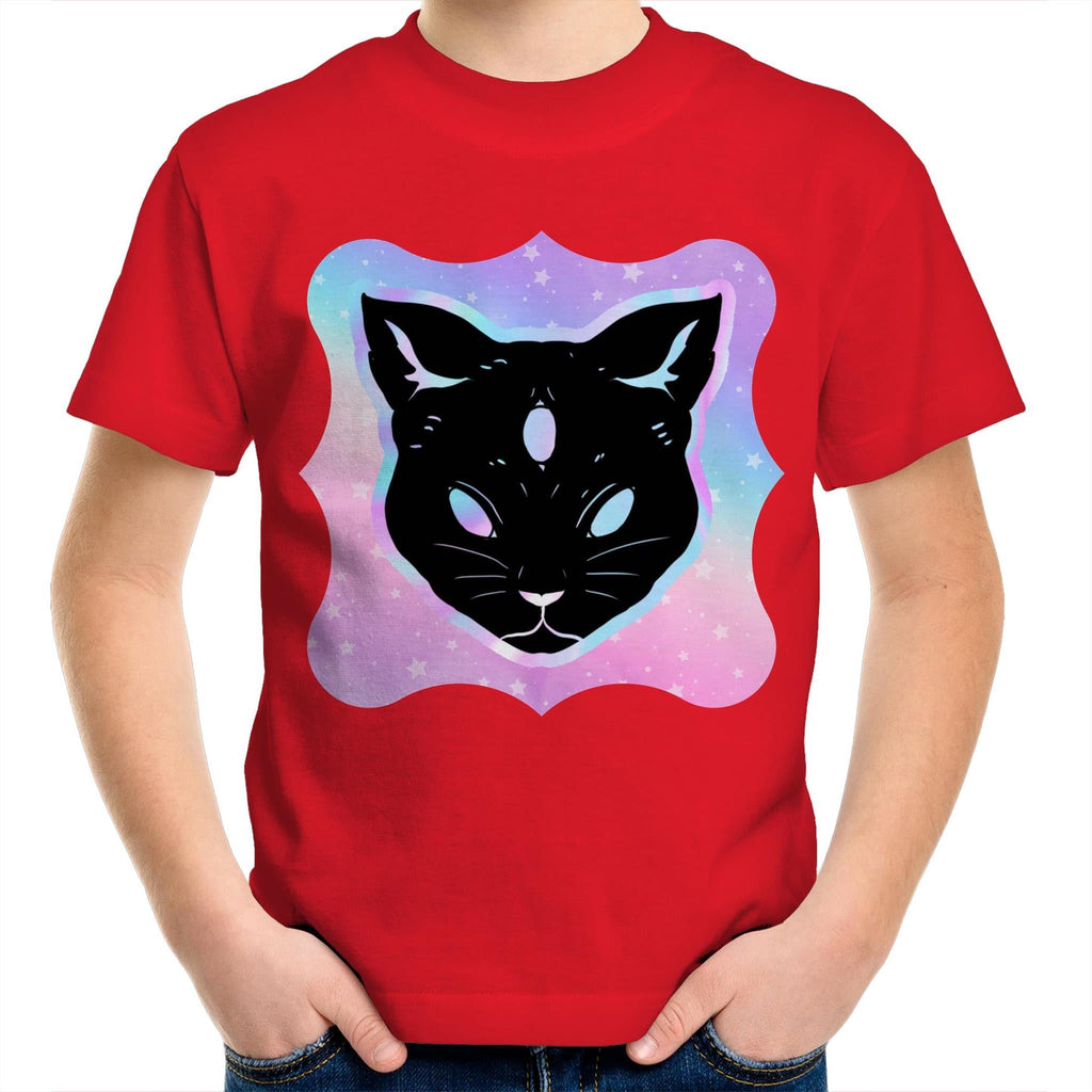 Psychic Cat AS Colour Kids Youth TShirt Ogo Merch