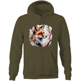 Fox and Tree AS Colour Stencil - Pocket Hoodie Sweatshirt Ogo Merch