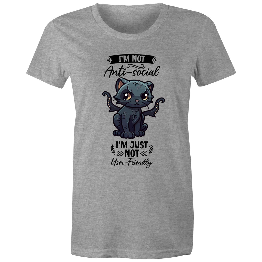 Antisocial Cat Monster AS Colour - Women's Maple Tee Ogo Merch