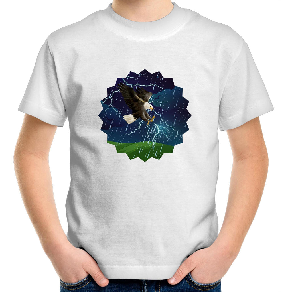 Lightning Eagle AS Colour Kids Youth T-Shirt Ogo Merch