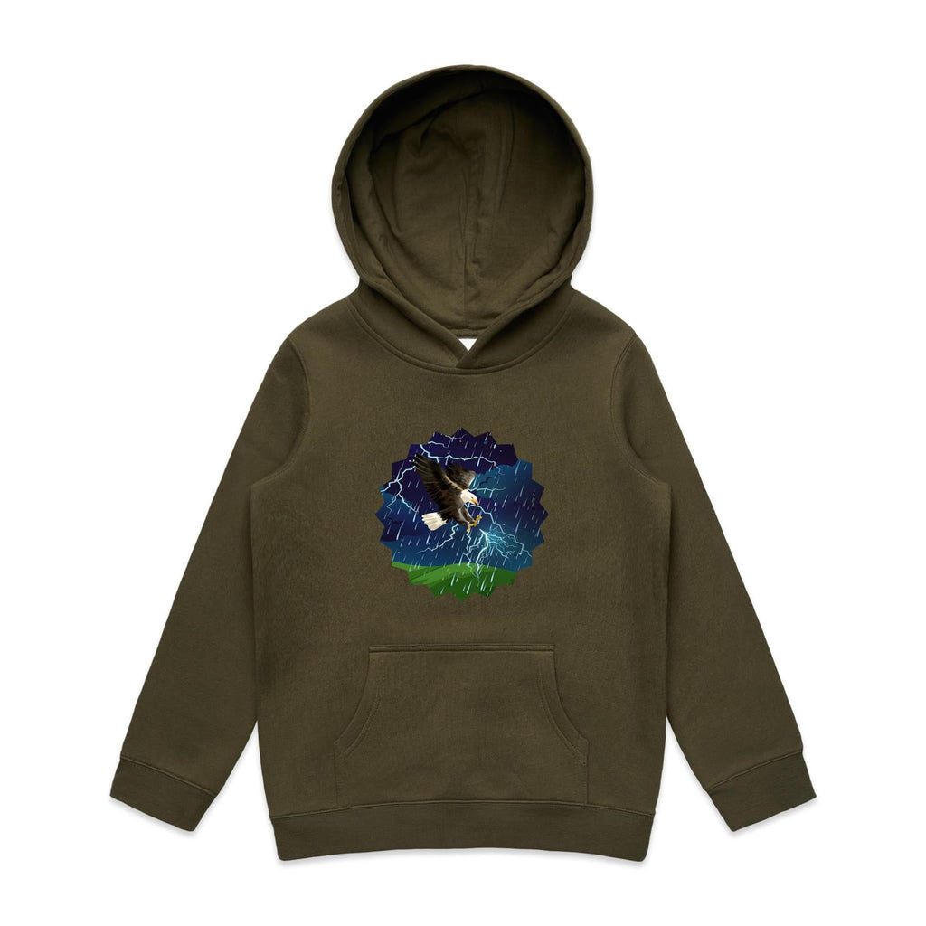 Lightning Eagle AS Colour - Youth Supply Hood Ogo Merch