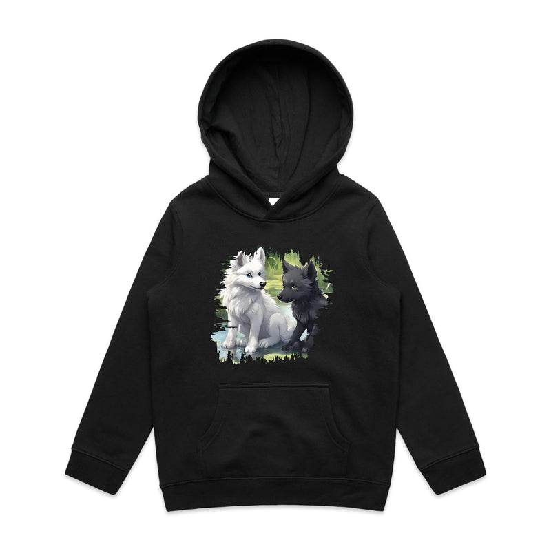 Two Wolves AS Colour Youth Supply Hood Ogo Merch