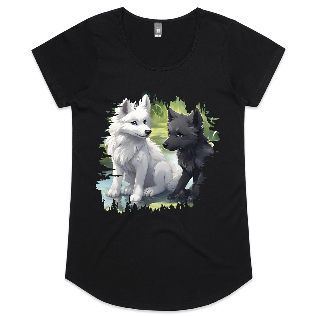 Two Wolves AS Colour Mali - Womens Scoop Neck T-Shirt Ogo Merch