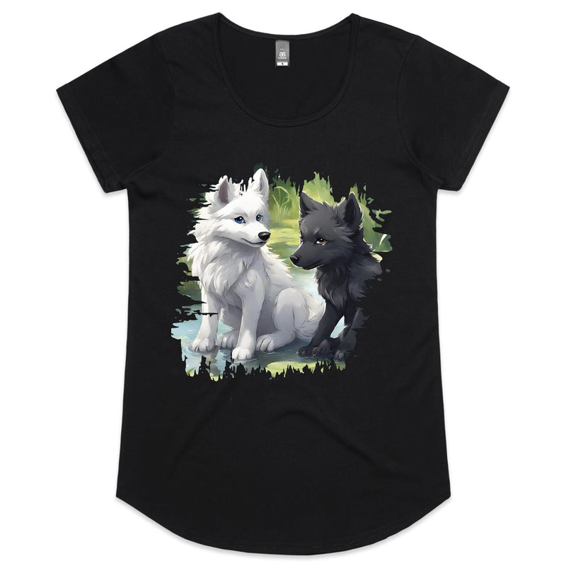 Two Wolves AS Colour Mali - Womens Scoop Neck T-Shirt Ogo Merch