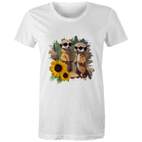 Sunflower Meerkats AS Colour - Women's Maple Tee Ogo Merch