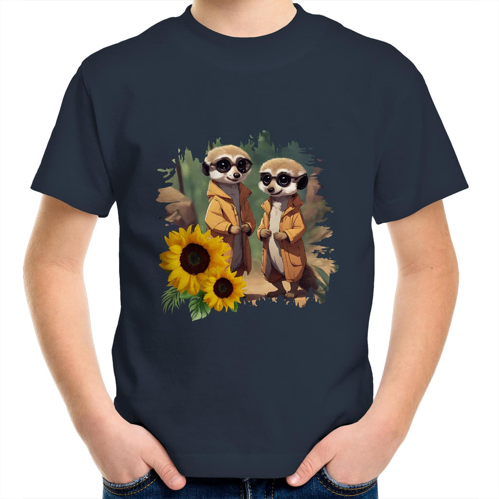 Sunflower Meerkat AS Colour Kids Youth T-Shirt Ogo Merch