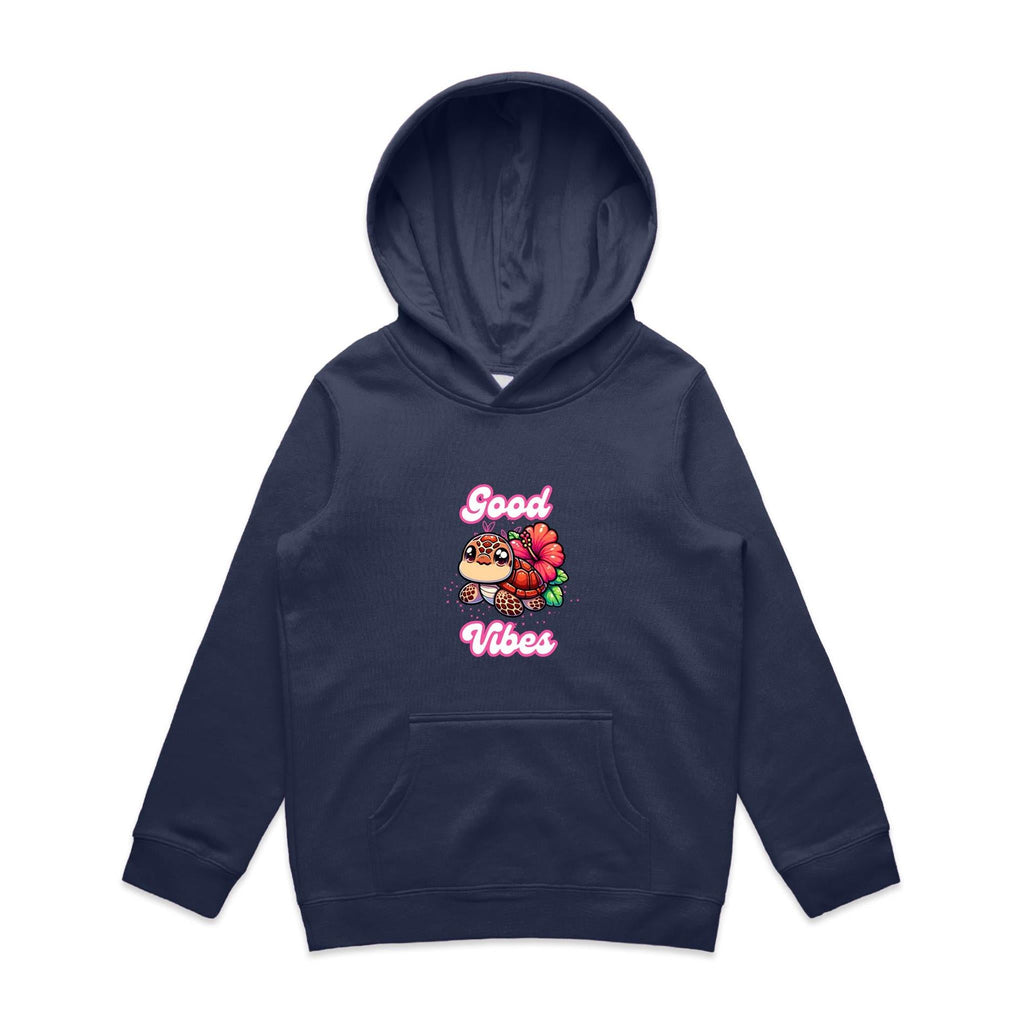 Good Vibes Turtle AS Colour - Youth Supply Hood Ogo Merch