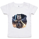 Wolf with Lightsaber AS Colour - Infant Wee Tee Ogo Merch