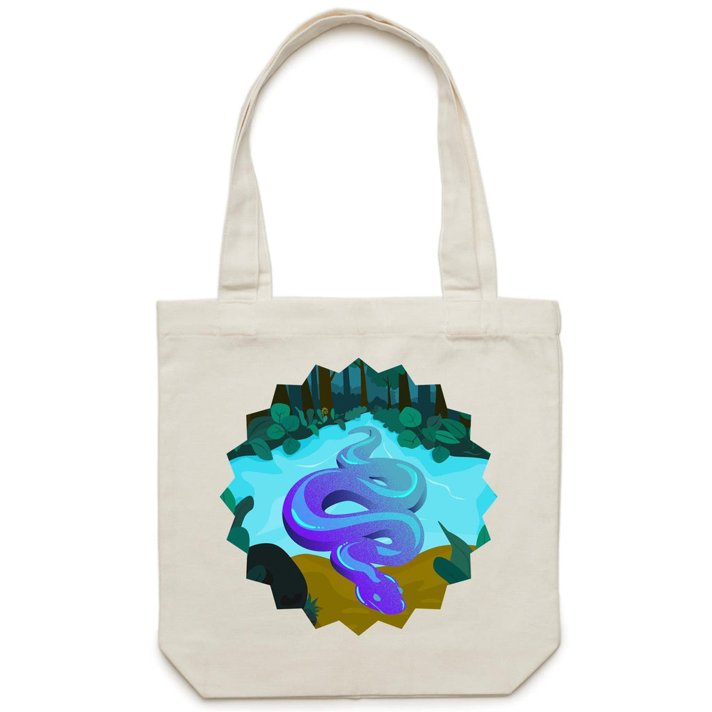 River Snake AS Colour Carrie Canvas Tote Bag Ogo Merch