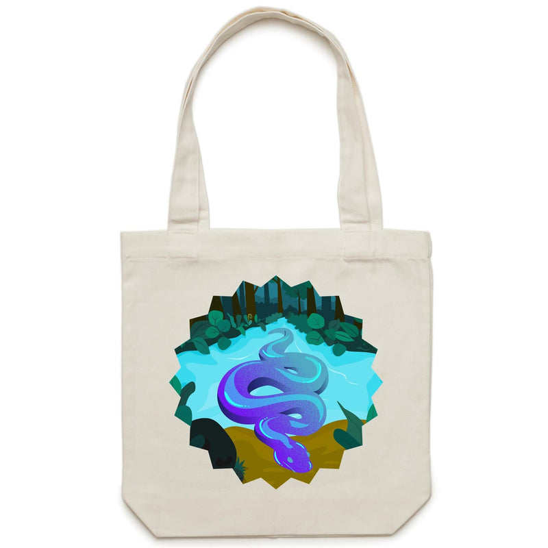 River Snake AS Colour Carrie Canvas Tote Bag Ogo Merch