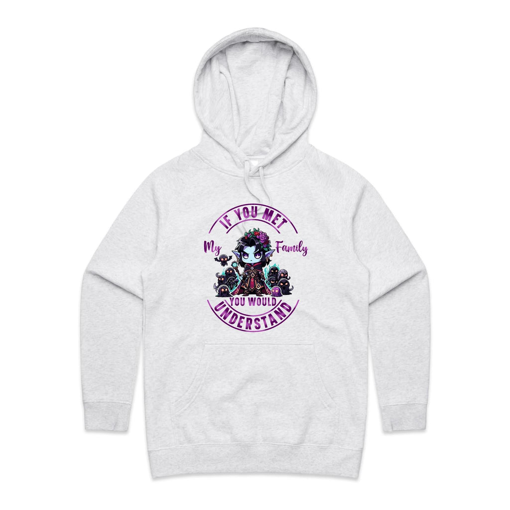 Meet my Family Angry Girl AS Colour - Women's Supply Hood Ogo Merch