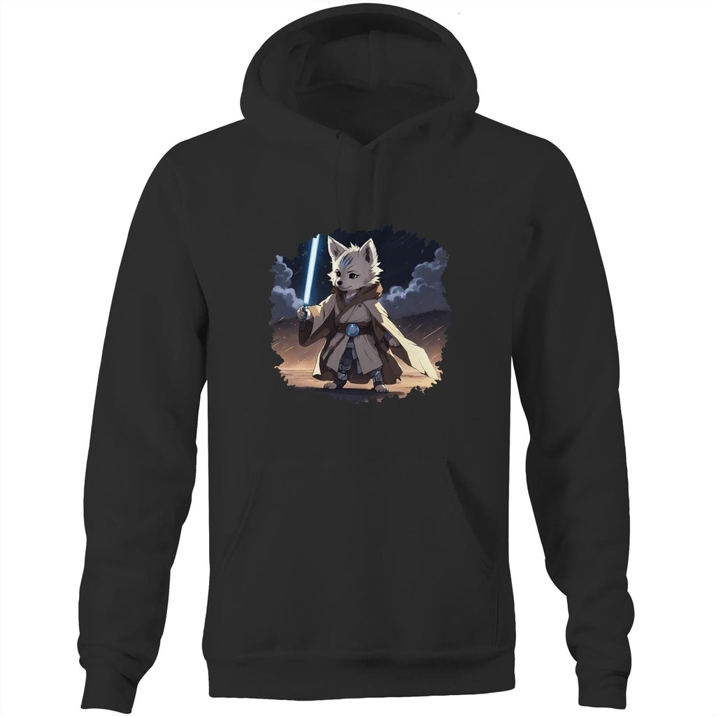 Wolf with Lightsaber AS Colour Stencil Pocket Hoodie Sweatshirt Ogo Merch