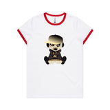 Meerkat in Cap AS Colour Women's Ringer Tee Ogo Merch