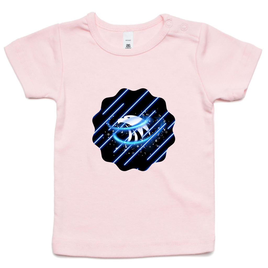 Blue Swirl Eagle AS Colour - Infant Wee Tee Ogo Merch