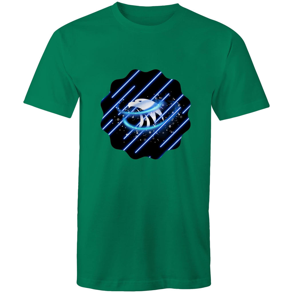 Blue Swirl Eagle AS Colour Staple - Mens T-Shirt Ogo Merch
