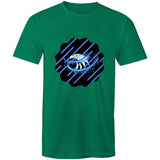 Blue Swirl Eagle AS Colour Staple - Mens T-Shirt Ogo Merch