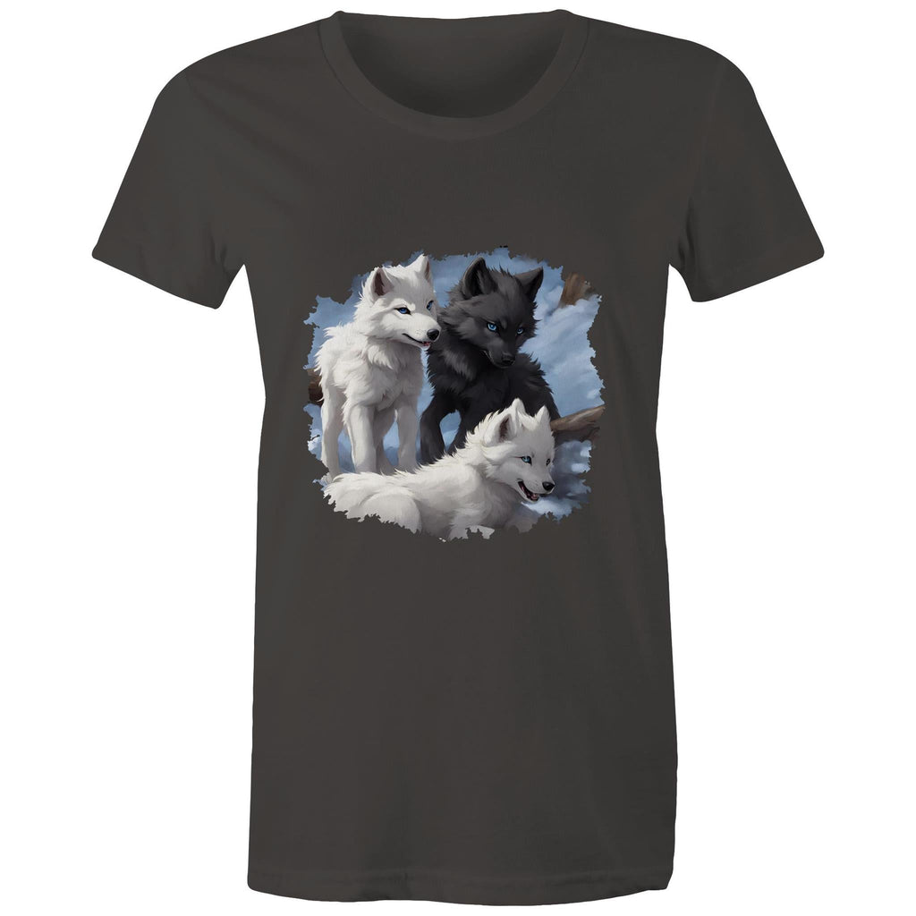 Three Wolves AS Colour - Women's Maple Tee Ogo Merch