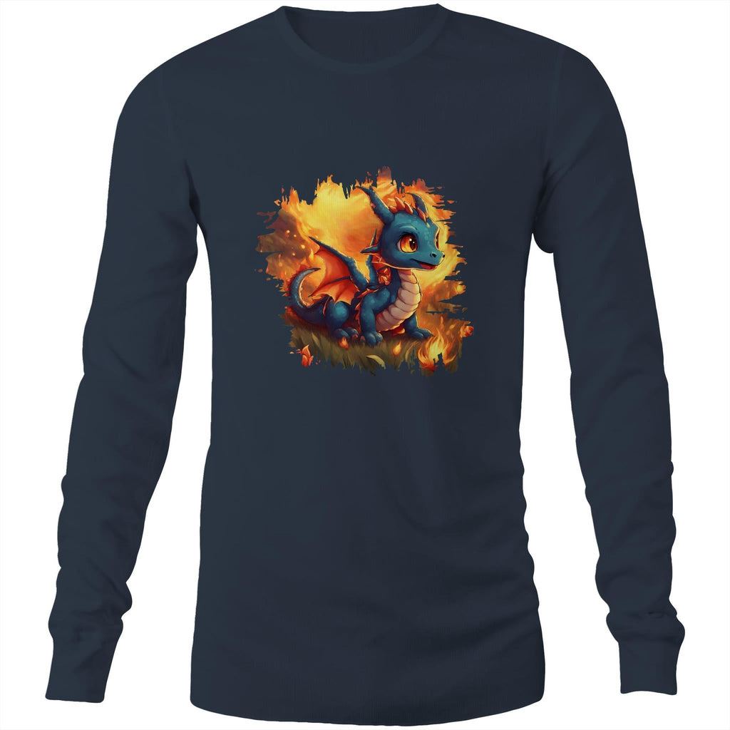 Baby Dragon AS Colour Base Mens Long Sleeve Tshirt Ogo Merch