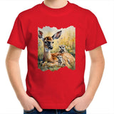 Deer and Meerkats AS Colour Kids Youth T-Shirt Ogo Merch