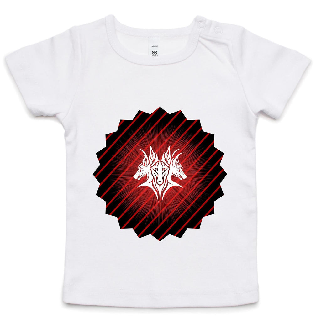 Glowing Cerberus AS Colour Infant Wee Tee Ogo Merch