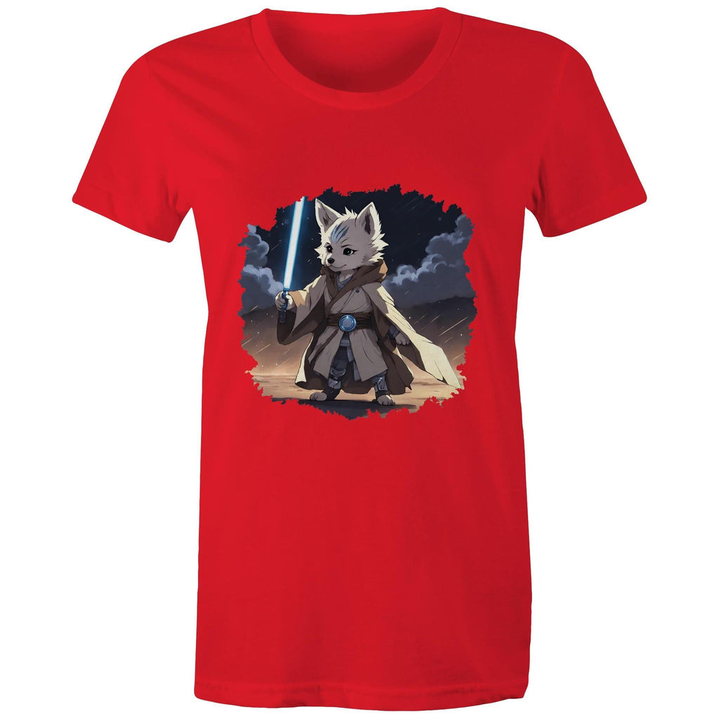 Wolf with Lightsaber AS Colour Women's Maple Tee Ogo Merch