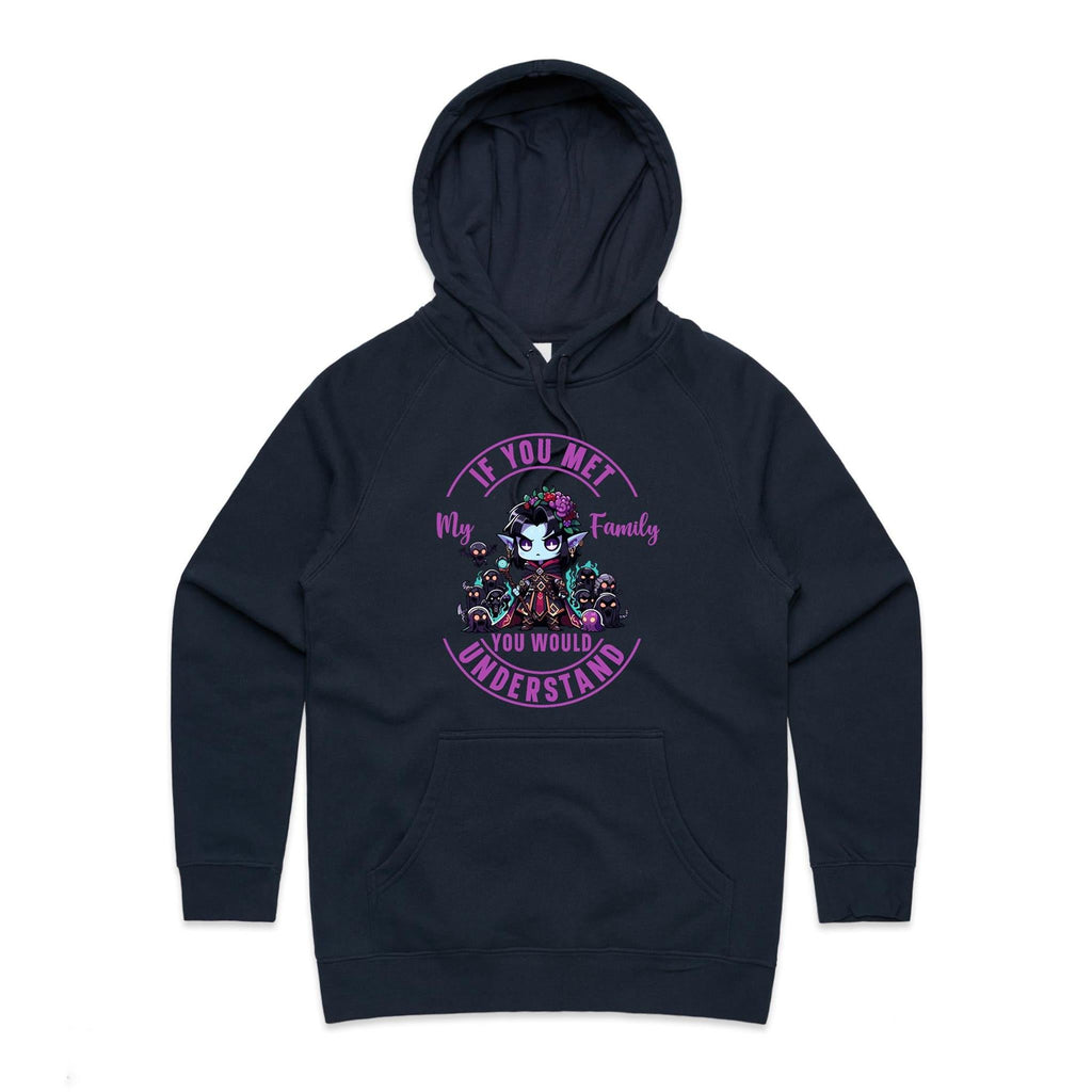 Meet my Family Angry Girl AS Colour - Women's Supply Hood Ogo Merch