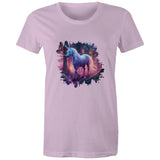 Wolf and Flowers AS Colour - Women's Maple Tee Ogo Merch