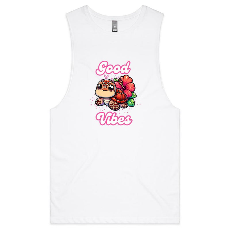 Good Vibes Turtle AS Colour Barnard - Mens Tank Top Tee Ogo Merch