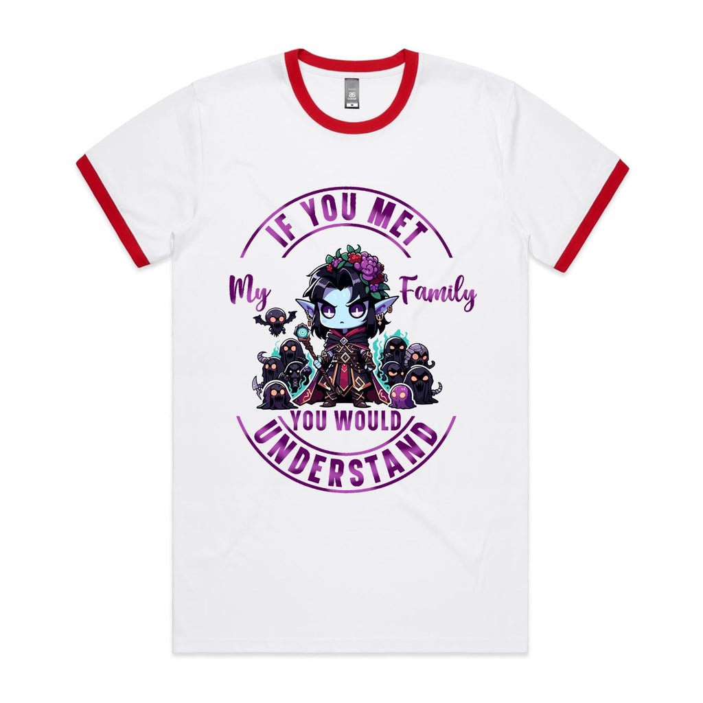 Meet my Family Angry Girl AS Colour Staple Ringer Tee Ogo Merch